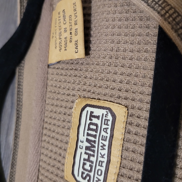 Schmidt Men's Tan Thermal 3X Long Sleeve Henley New - Picture 2 of 2